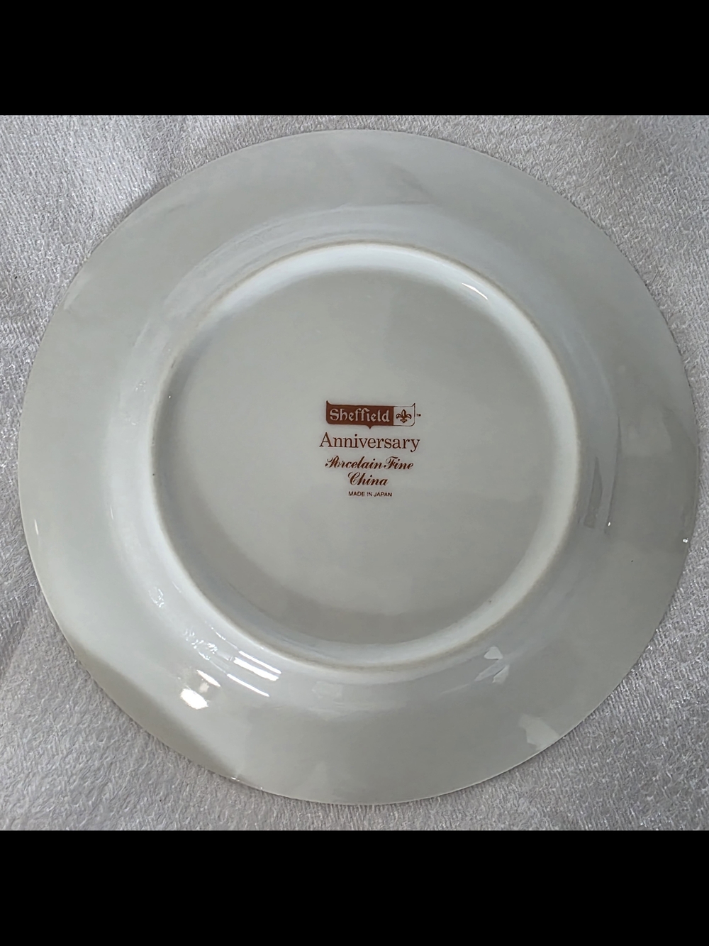 Sheffield Fine China plate in the "Anniversary" pattern